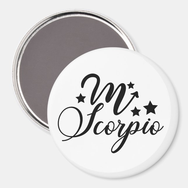 Íman Signo Zodiacal Para Escorpião (Front/Back)