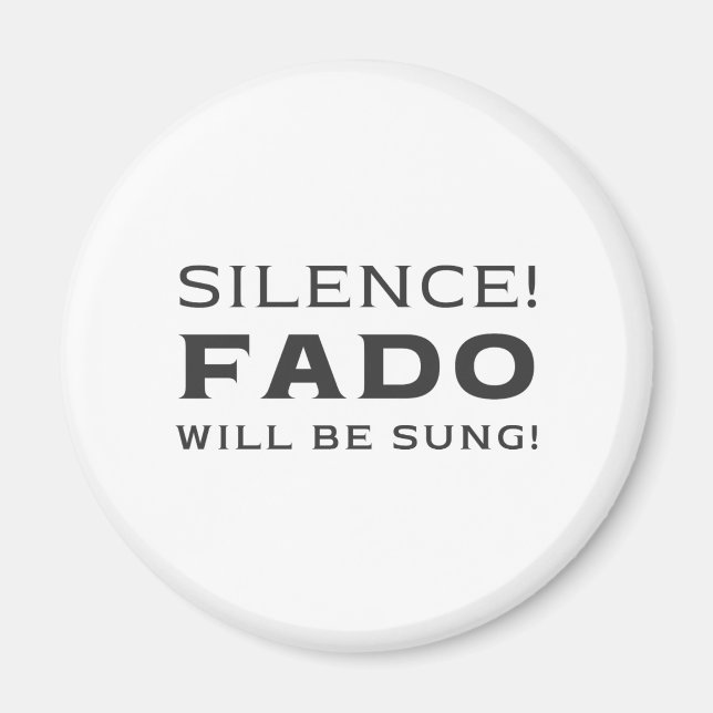 Íman Silêncio! Fado será cantado! (Frente)