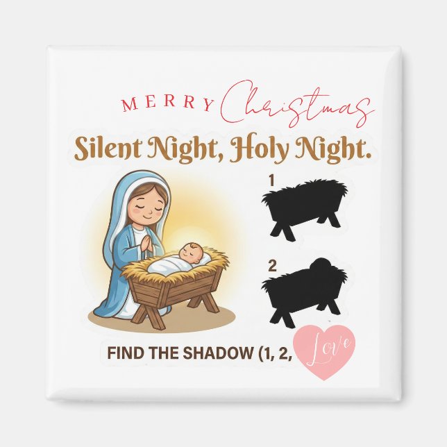 Íman Silent Night Nativity Scene Find The Shadow Game (Frente)