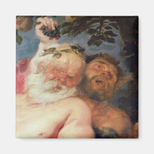 Íman Silenus bêbedo apoiado por Satyrs, c.1620