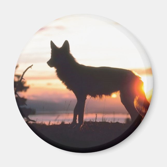 Íman Silhouette Animal de inverno (Frente)