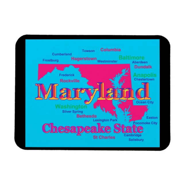 Íman Silhouette Colorous State Pride Map (Horizontal)