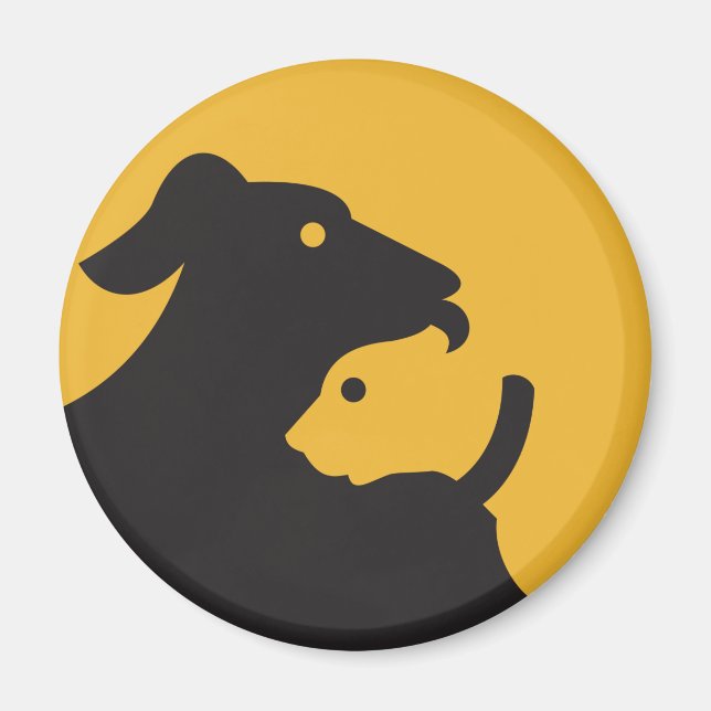 Íman Silhouette de Gato e Cão (Frente)