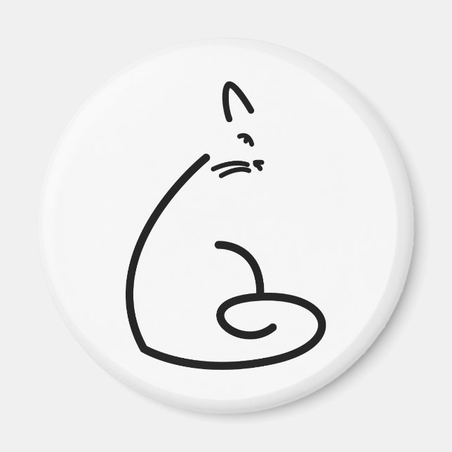 Íman Silhouette de Gato Suave Artístico (Frente)