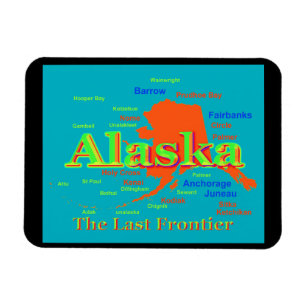 Íman Silhouette do Mapa do Orgulho do Alaska