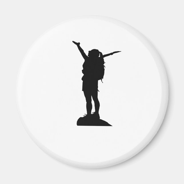 Íman Silhouette, menina das montanhas subindo (Frente)