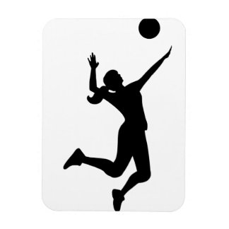 Íman silhouette women's volleyball