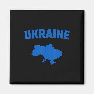 Íman Silhueta Azul Isolada De Um Mapa Da Ucrânia