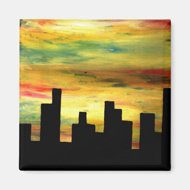 Íman silhueta da cidade (Frente)