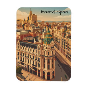 Íman Silhueta da Cidade de Madrid Espanha Arquitetura