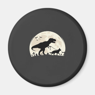 Íman Silhueta da Lua do Dinossauro de Halloween do Past