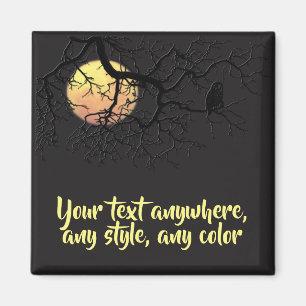 Íman Silhueta da lua e da coruja