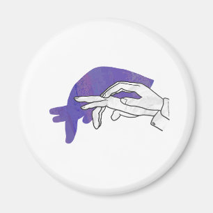 Íman Silhueta Da Mão Tamanduá Roxo