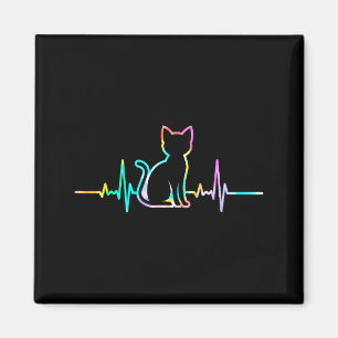 Íman Silhueta de Animal Amante de Gato com Batimento Ca