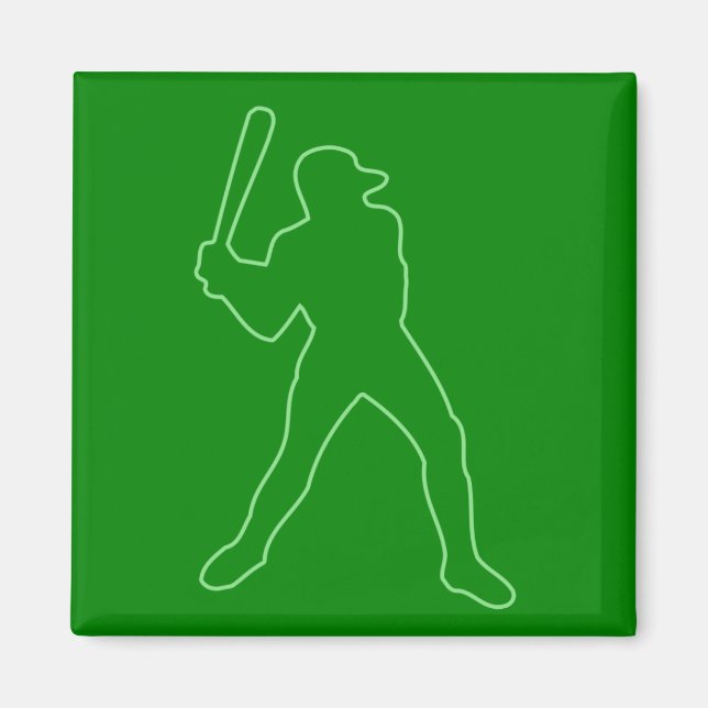 Íman silhueta de beisebol (Frente)