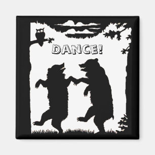 Íman Silhueta de dança do preto dos ursos