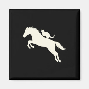 Íman Silhueta De Gato De Cavalo Para Amantes de os anim