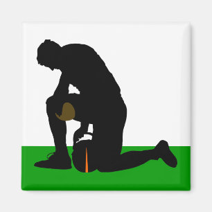 Íman silhueta de jogador de futebol