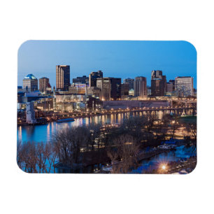 Íman silhueta de saint paul e frente do rio à noite