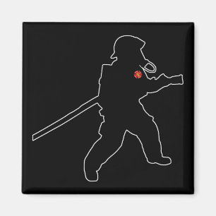 Íman Silhueta de salvamento de incêndio de bombeiro