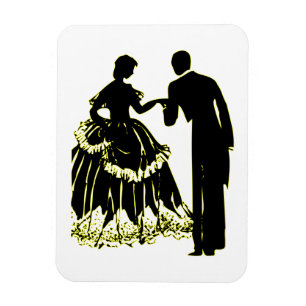 Íman Silhueta de um casal no amor