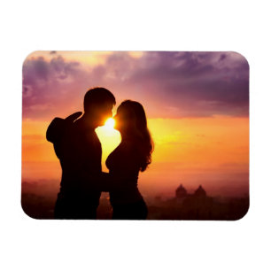 Íman Silhueta do casal no por do sol