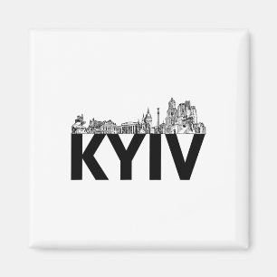 Íman Silhueta do Contorno da Cidade de Kiev Ucrânia Eur
