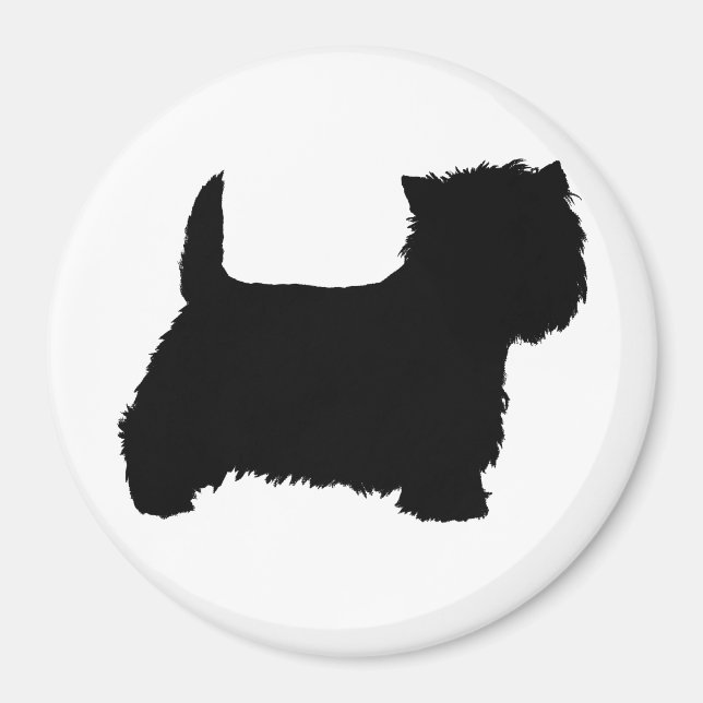 Íman Silhueta do Terrier West Highland White (Frente)