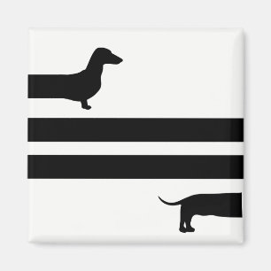 Íman Silhueta engraçada do Dachshund