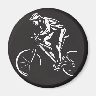 Íman silhueta inversa de ciclista