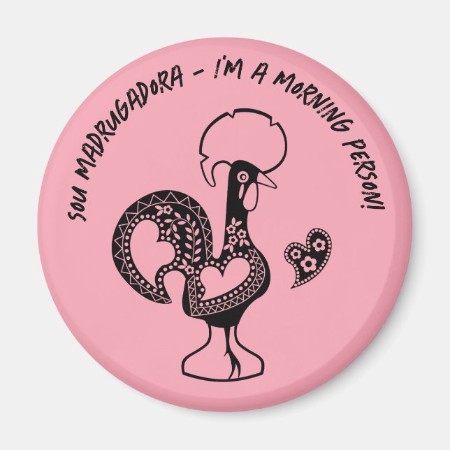 Íman Silhueta Moderna do Riser Antecipado do Galo Portu (Frente)