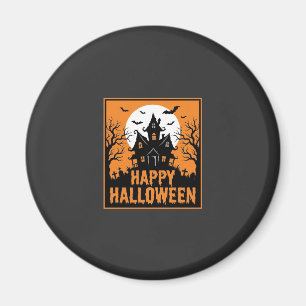 Íman Silhueta Vetorial de Casa Assombrada de Halloween_