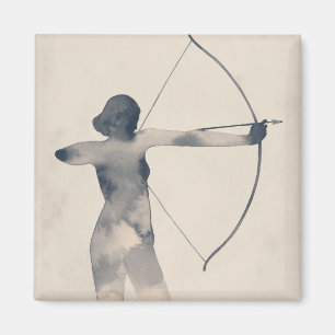 Íman Silhueta Watercolor de Arqueiros