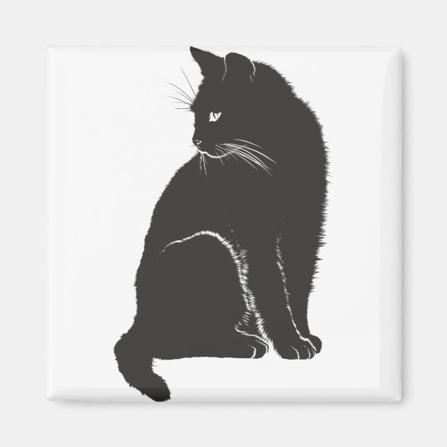 Íman Silhute de sombra de gato (Frente)