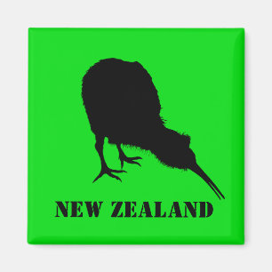 Íman Sillhouette Bird da Nova Zelândia e Kiwi / Aotearo