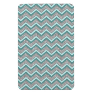 Íman Silver Foil e Teal ZigZag