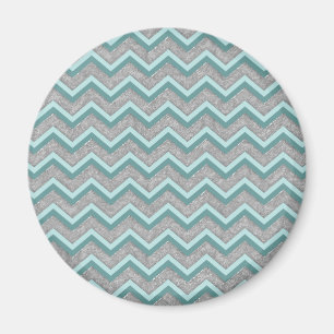 Íman Silver Foil e Teal ZigZag