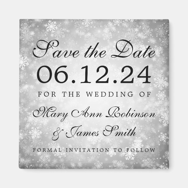 Íman Silver Winter Wonderland Winter Salvar Data (Frente)