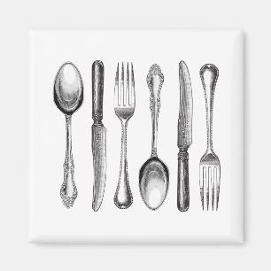 Íman Silverware de colheita moderna