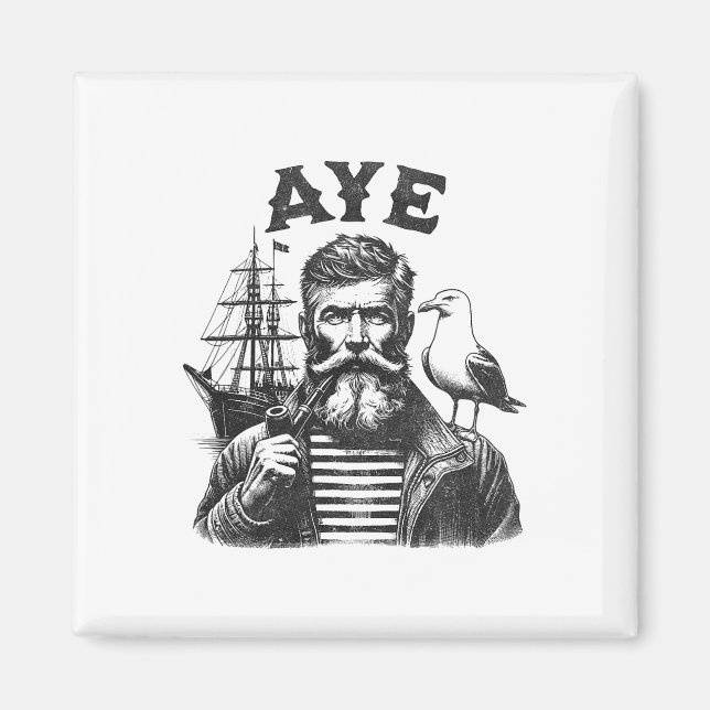 Íman Sim - Capitão Marinheiro Pescador Com Cano  (Frente)