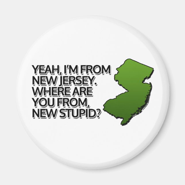 Íman Sim, sou de Nova Jersey. (Frente)