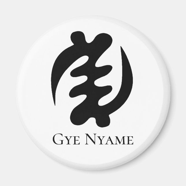 Íman Símbolo Adinkra GYE NYAME A Supremacia de Deus (Frente)