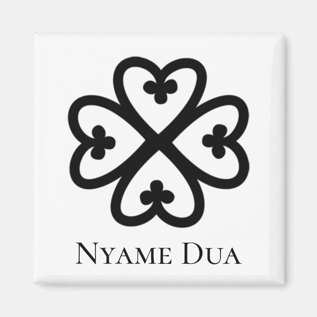Íman Símbolo Adinkra NYAME DUA Poder e Proteção de Deus (Frente)