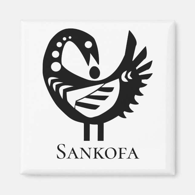 Íman Símbolo Adinkra SANKOFA Bird (Frente)