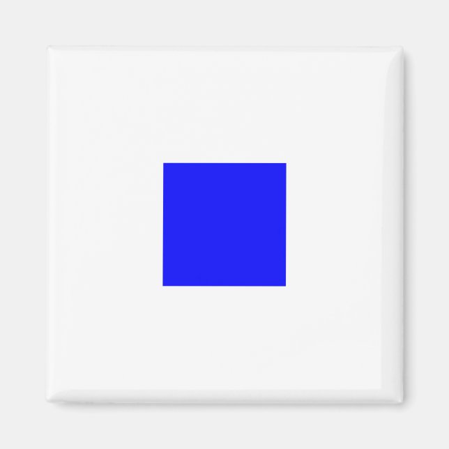 Íman Símbolo alfabético de pavilhão náutico S (Sierra) (Frente)