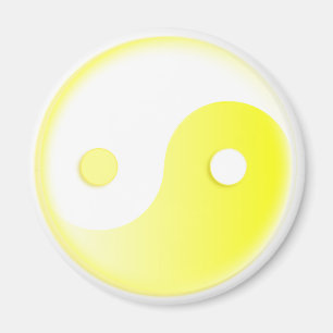 Íman Símbolo Amarelo brilhante Yin/Yang