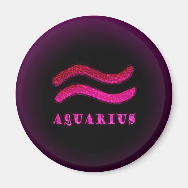 Íman Símbolo Aquarius Zodiac (Frente)