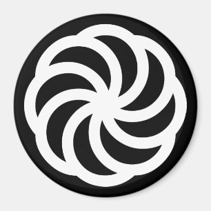 Íman Símbolo armênio branco sobre preto