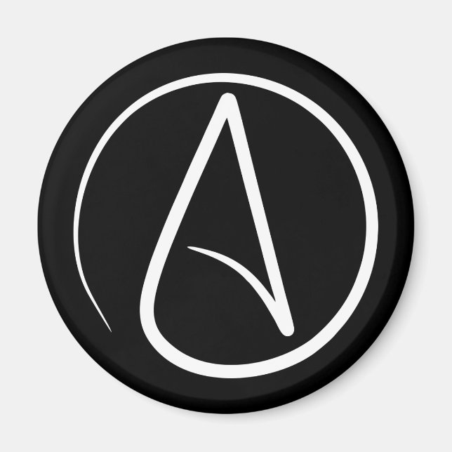 Íman símbolo ateísmo religioso (Frente)