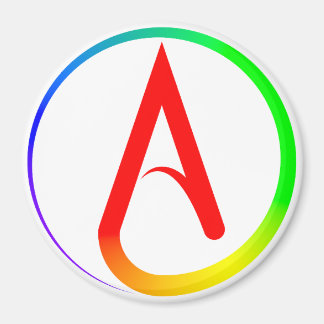 Íman Símbolo Ateu Arco-íris